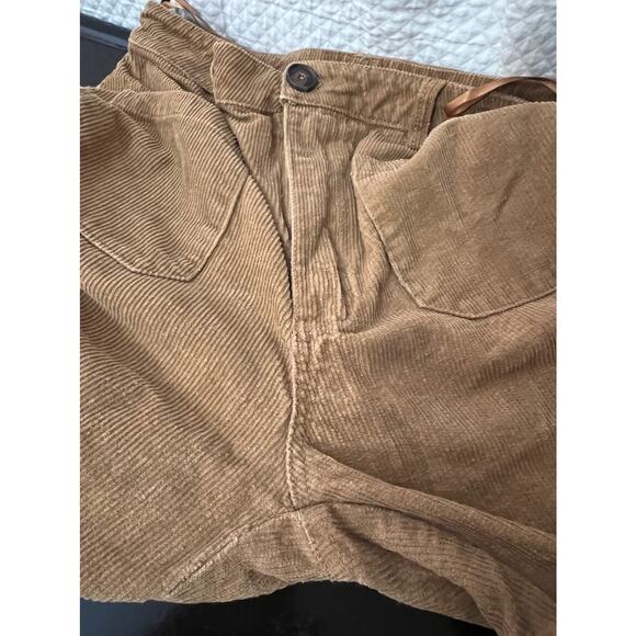 vestique khakis soft corduroy flared leg jeans size L large cotton patch pockets - Picture 10 of 12